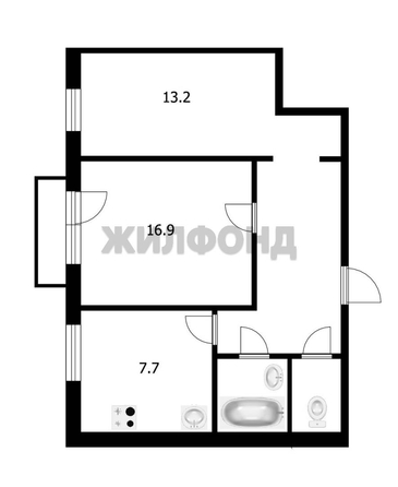 
   Продам 2-комнатную, 51.9 м², Сергея Лазо ул, 4/1

. Фото 12.