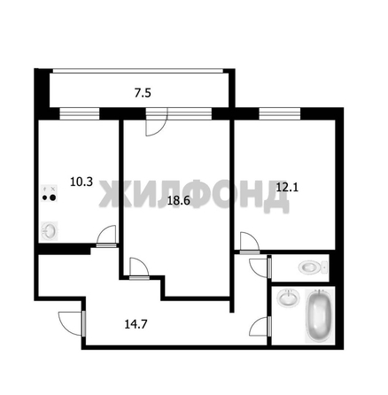 
   Продам 3-комнатную, 60.5 м², Титова ул, 2

. Фото 11.