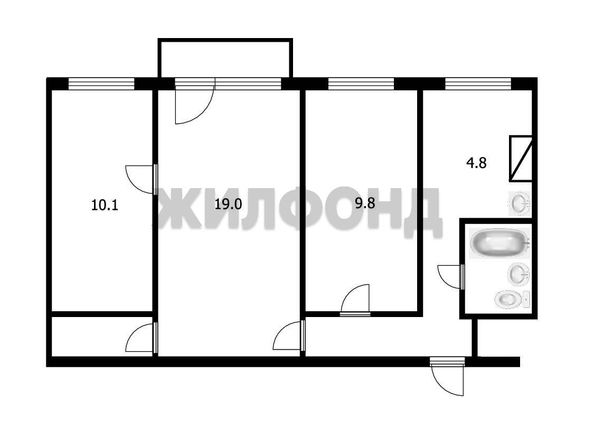 
   Продам 3-комнатную, 56 м², Ленина пр-кт, 138а

. Фото 11.