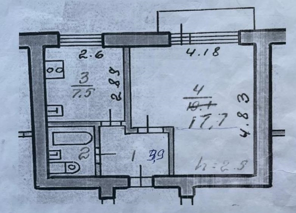 
   Продам 1-комнатную, 34.2 м², Мичурина ул, 43/1

. Фото 11.