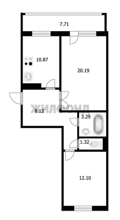 
  Продается 2-комн. квартира, 59 м², Обручева ул, д. 12Б
. Фото 13.