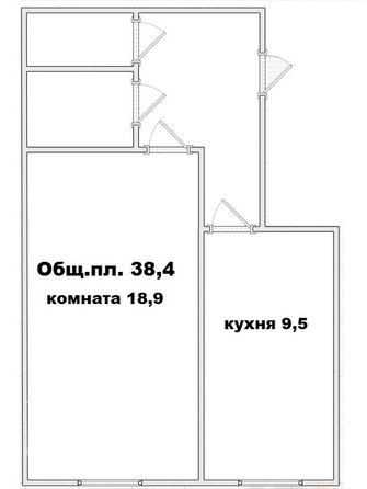 
  Продается 1-комн. квартира, 38.4 м², Енисейская ул, д. 4
. Фото 8.