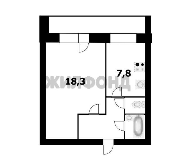 
  Продается 1-комн. квартира, 34.4 м², Говорова ул, д. 86
. Фото 10.