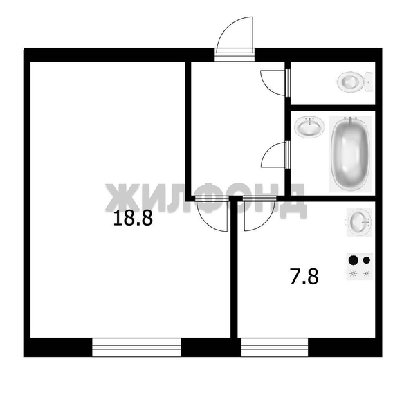 
  Продается 1-комн. квартира, 37.6 м², 79 Гвардейской Дивизии ул, д. 17
. Фото 6.