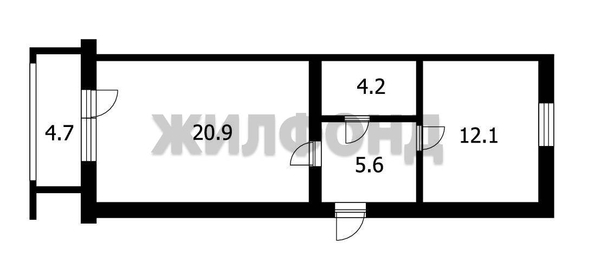 
  Продается 1-комн. квартира, 42.8 м², Сакко пер, д. 1
. Фото 18.