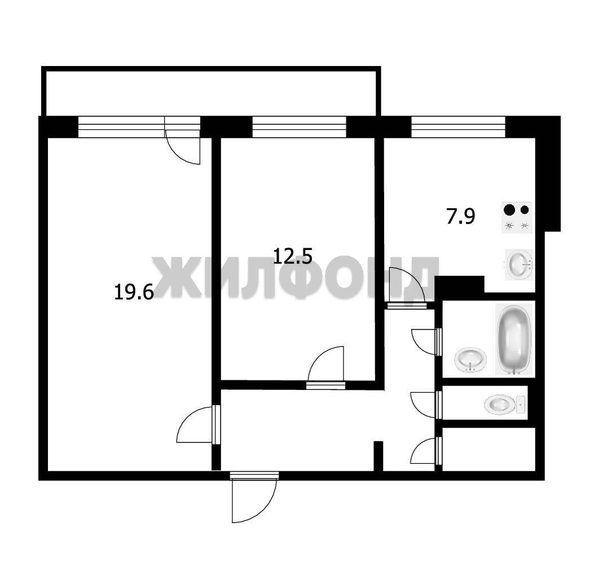 
  Продается 2-комн. квартира, 54 м², Бирюкова ул, д. 2
. Фото 10.