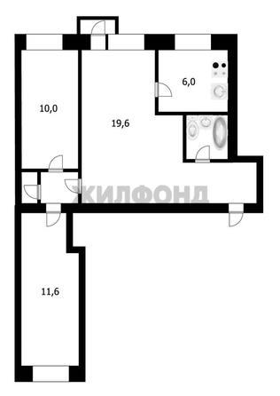 
  Продается 3-комн. квартира, 57 м², Пролетарская ул, д. 43А
. Фото 13.
