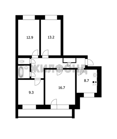 
  Продается 4-комн. квартира, 74.8 м², Мокрушина ул, д. 24
. Фото 8.
