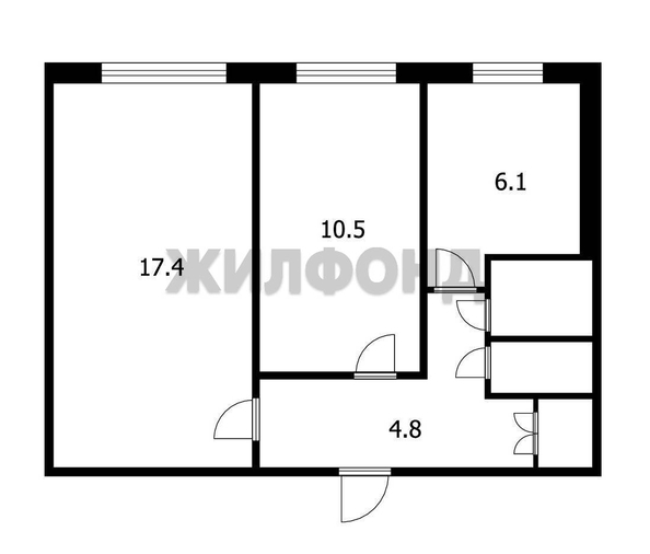 
  Продается 2-комн. квартира, 43.7 м², Светлый поселок, д. 14
. Фото 15.
