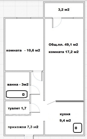 
  Продается 2-комн. квартира, 49.1 м², Любы Шевцовой ул, д. 15
. Фото 2.