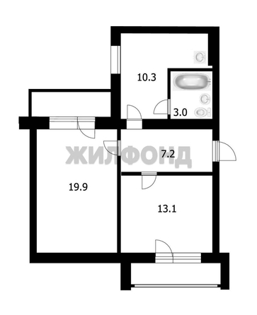 
  Продается 2-комн. квартира 53.5 м². Фото 9.