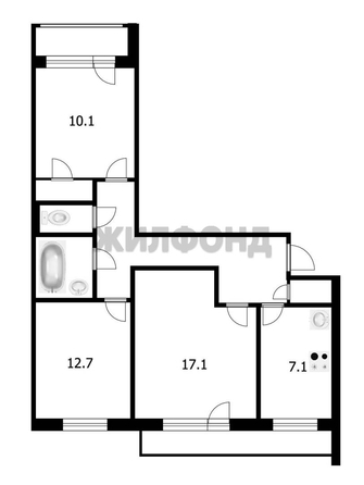 
  Продается 3-комн. квартира 64.7 м². Фото 19.