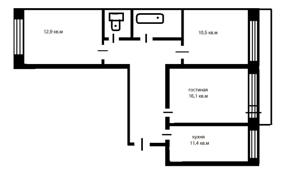 
  Продается 3-комн. квартира 64.9 м². Фото 2.