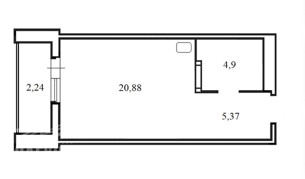 
  Продается студия 33.39 м², в ЖК Поэзия. Фото 2.