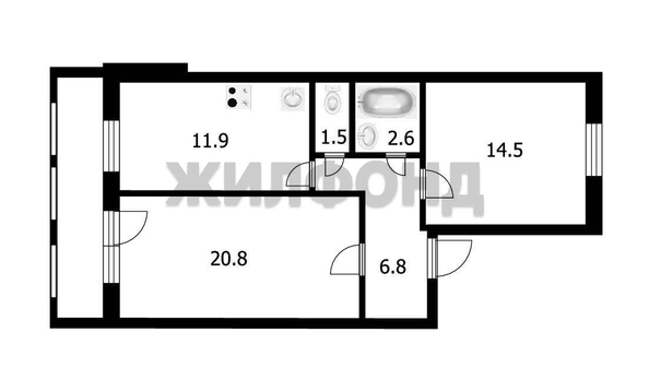 
  Продается 2-комн. квартира 64 м². Фото 7.