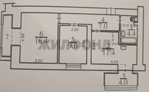 
  Продается 2-комн. квартира 52 м². Фото 15.