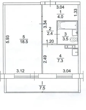 
  Продается 1-комн. квартира 35.7 м². Фото 9.