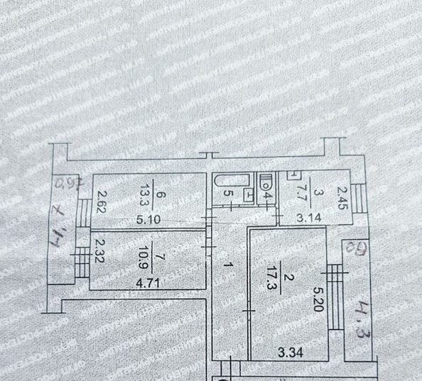 
  Продается 3-комн. квартира 75.5 м². Фото 4.