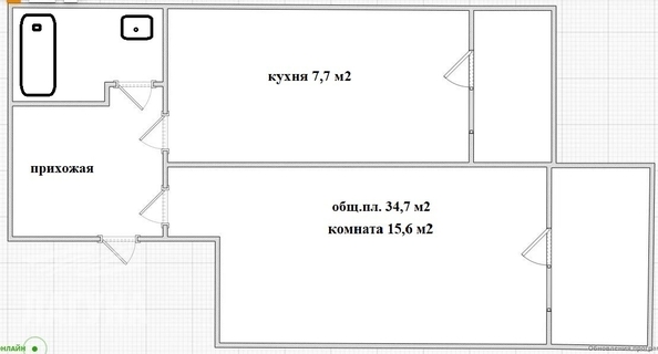 
  Продается 1-комн. квартира 34.7 м². Фото 16.