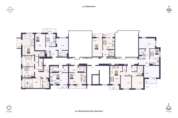 
  Продается 2-комн. квартира 54.73 м², в ЖК Парапарк, 2 очередь, дом 1. Фото 20.