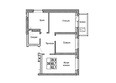 Латте : Планировка трехкомнатной квартиры 62,1 кв.м