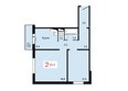 Домино, дом 3: Планировка двухкомнатной квартиры 54,8 кв.м