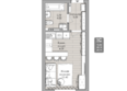 Nova-апарт (Нова-апарт): Планировка 1-комн 24,14 м²