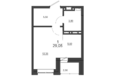 Дивные Дали, 1 очередь: Планировка Студия 29, 29,05 м²