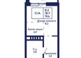 Gorizont (Горизонт), дом 2: Планировка Студия 19,6 м²