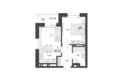 Familia (Фамилия), дом 5: Планировка 1-комн 40 м²