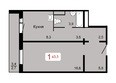 Курчатова, дом 10 строение 1: 1-комнатная 43,3 кв.м