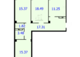 Новые Солонцы, дом 9: Планировка 3-комн 84,1 м²