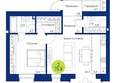 Вита-парк, 2 оч. 6 корпус: Планировка 2-комн 76,4 м²