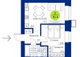 Вита-парк: Планировка 2-комн 45,4 м²