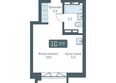 Кварталы Немировича, 2 очередь: Планировка 1-комн 27 - 27,6 м²