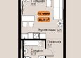 Премьер парк: Планировка 1-комн 22,68 м²