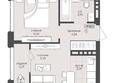 Новый Кедровый, дом 2: Планировка 1-комн 31,39 м²