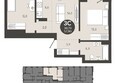 Флагман Холл: Планировка 3-комн 57,9 - 58,4 м²