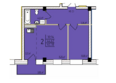 Шоколад, дом 4: Планировка 2-комн 45,78 м²