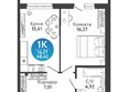 Семейный квартал, дом 4: Планировка 1-комн 48,42 м²