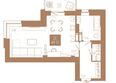 АЙВАЗОВSKY (АЙВАЗОВСКИЙ), 3: Планировка 1-комн 46,15 м²