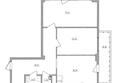 111: Планировка 3-комн 76,86 м²