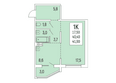 Акация на красногорской: Планировка 1-комнатной квартиры 41,7-41,9 кв.м