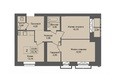 Онега, дом 10: Планировка 3-комнатной квартиры 53,7 кв.м
