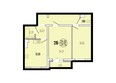 Эволюция, 1 очередь, б/с 1-9, 1-10: Планировка двухкомнатной квартиры 59,74 кв.м