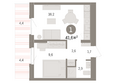 Кварталы Драверта, дом 4: Планировка 1-комн 41,6 м²