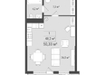 Алтан: Планировка 1-комн 50,33 м²