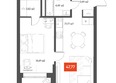 ЩА: Планировка 1-комн 49,27 м²