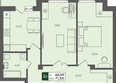 Успех, дом 4: Планировка 2-комн 71,2 м²
