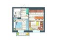 Преображенский, дом 22 этап 2: Планировка однокомнатной квартиры 39,3 кв.м